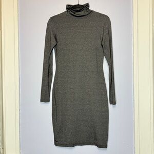 Like New! Susana Monaco gray turtleneck bodycon dress size small